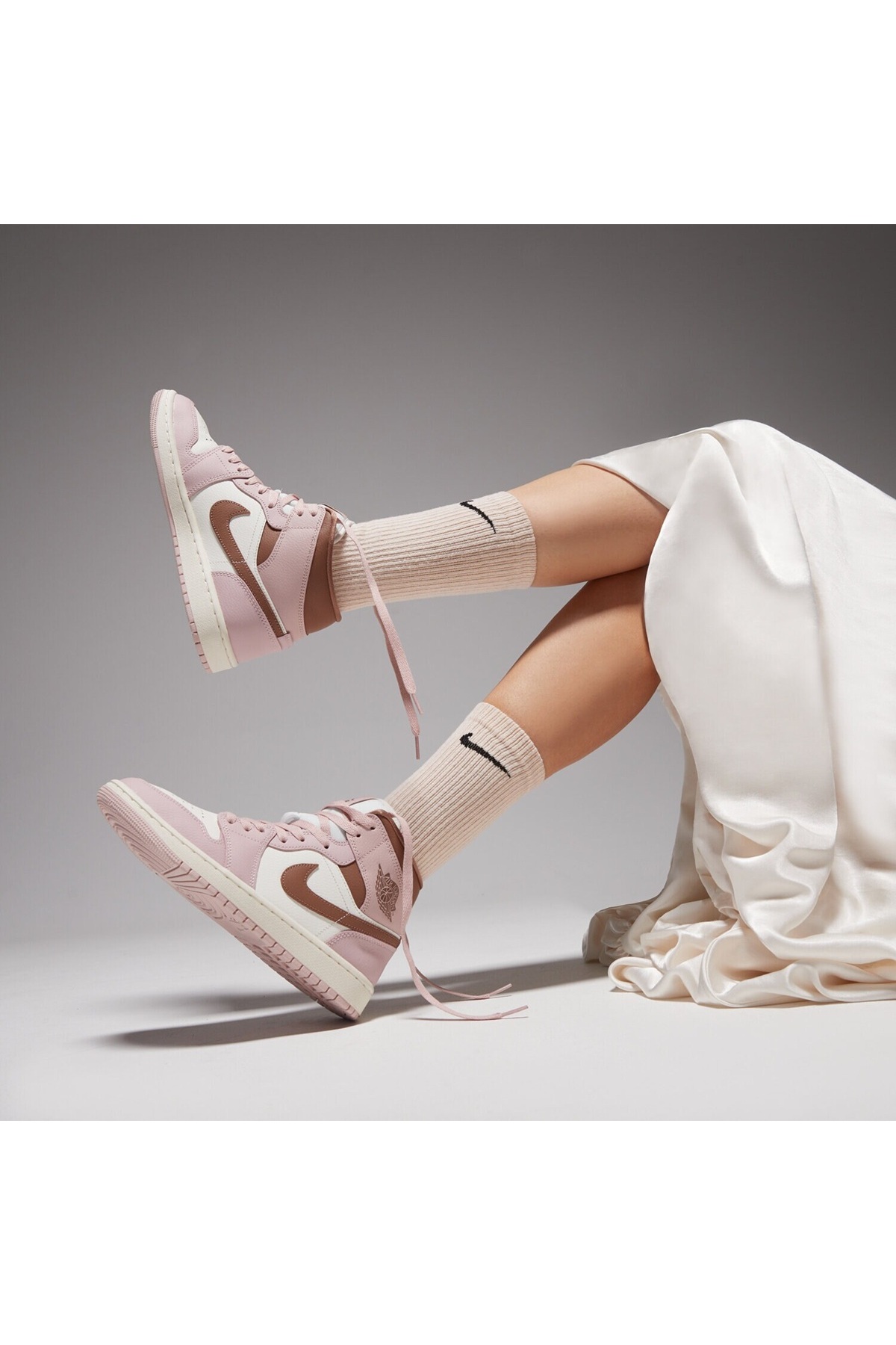 Nike Air Jordan 1 Mid 'pink Oxford' -bq6472-620 für Damen - 38