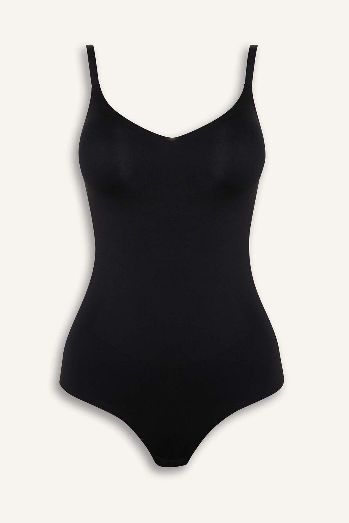 DeFacto Schwarzer Bodysuit Mit Abnehmbaren Pads Korsett-fall In Love E4743ax25sm für Damen - M