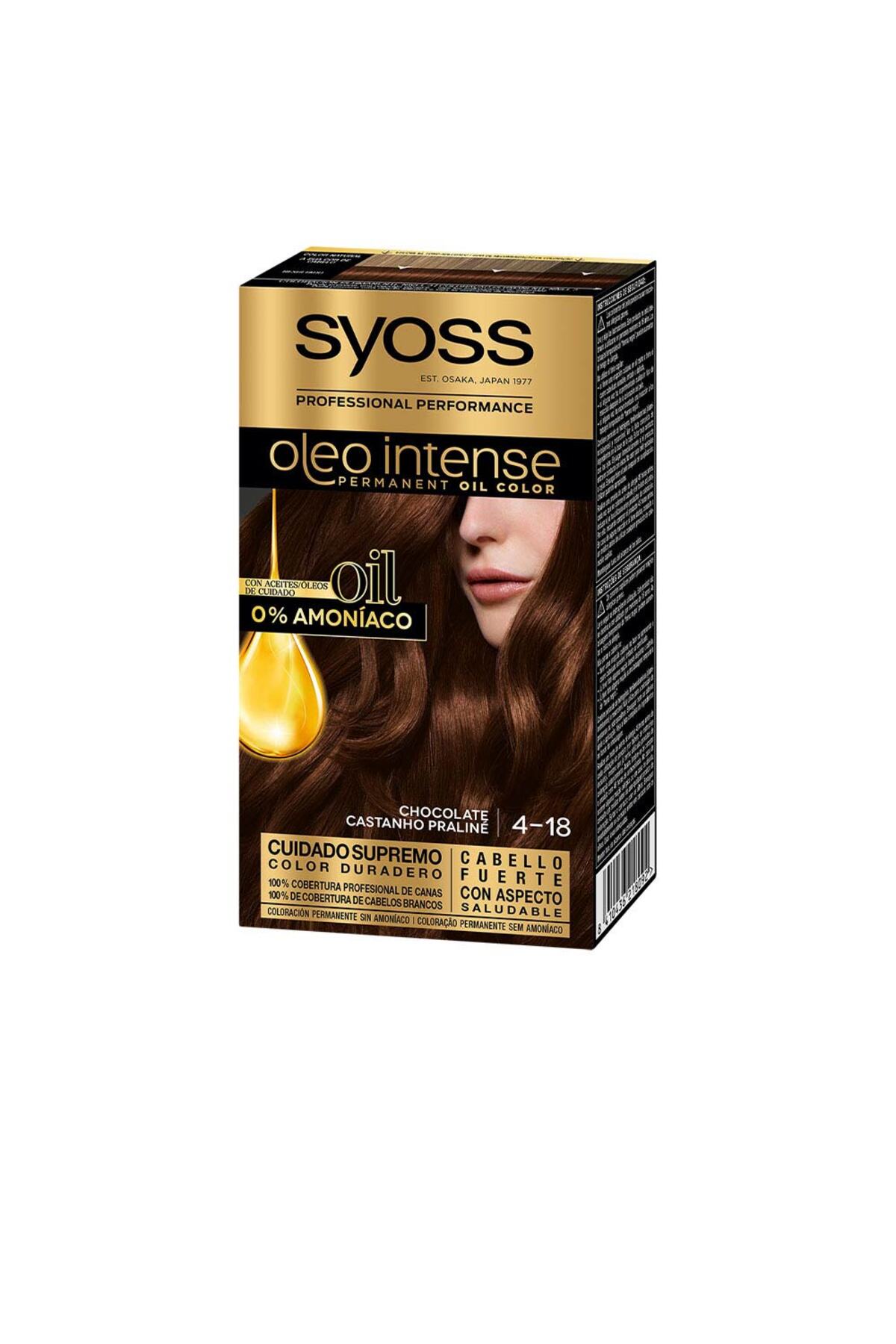 Syoss Oleo Intense Ammoniakfreie Haarfarbe #4.18-schokolade 5 Stk 5 Pz für Damen - One Size