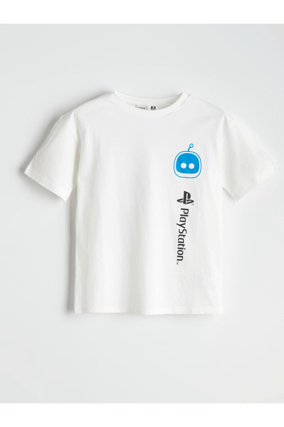 LC Waikiki Lcw Kids T-shirt Mit Rundhalsausschnitt Und Playstation-aufdruck Für Jungen für Herren - 13–14 Jahre