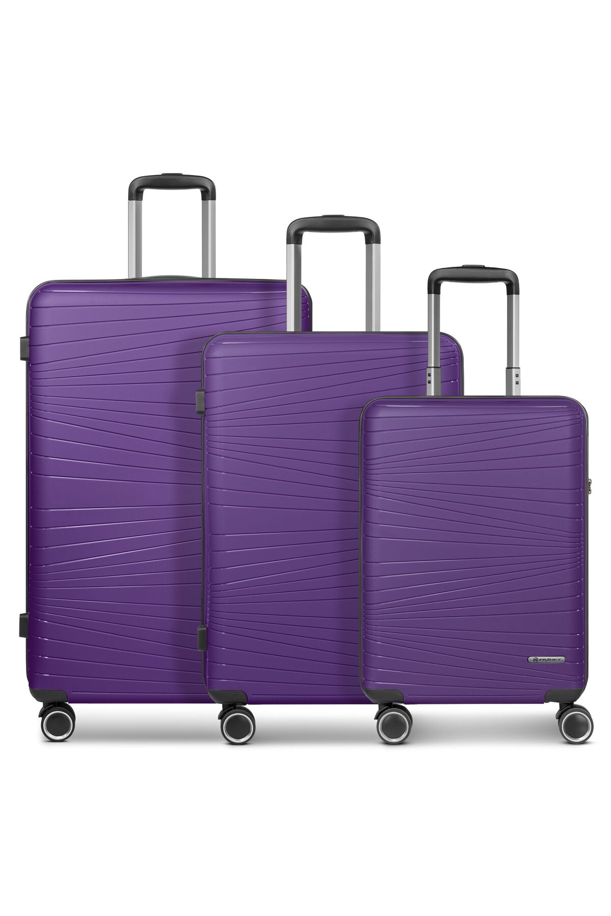 Franky Dallas 3.0 4 Rollen Kofferset 3-teilig Mit Dehnfalte für Herren - XL