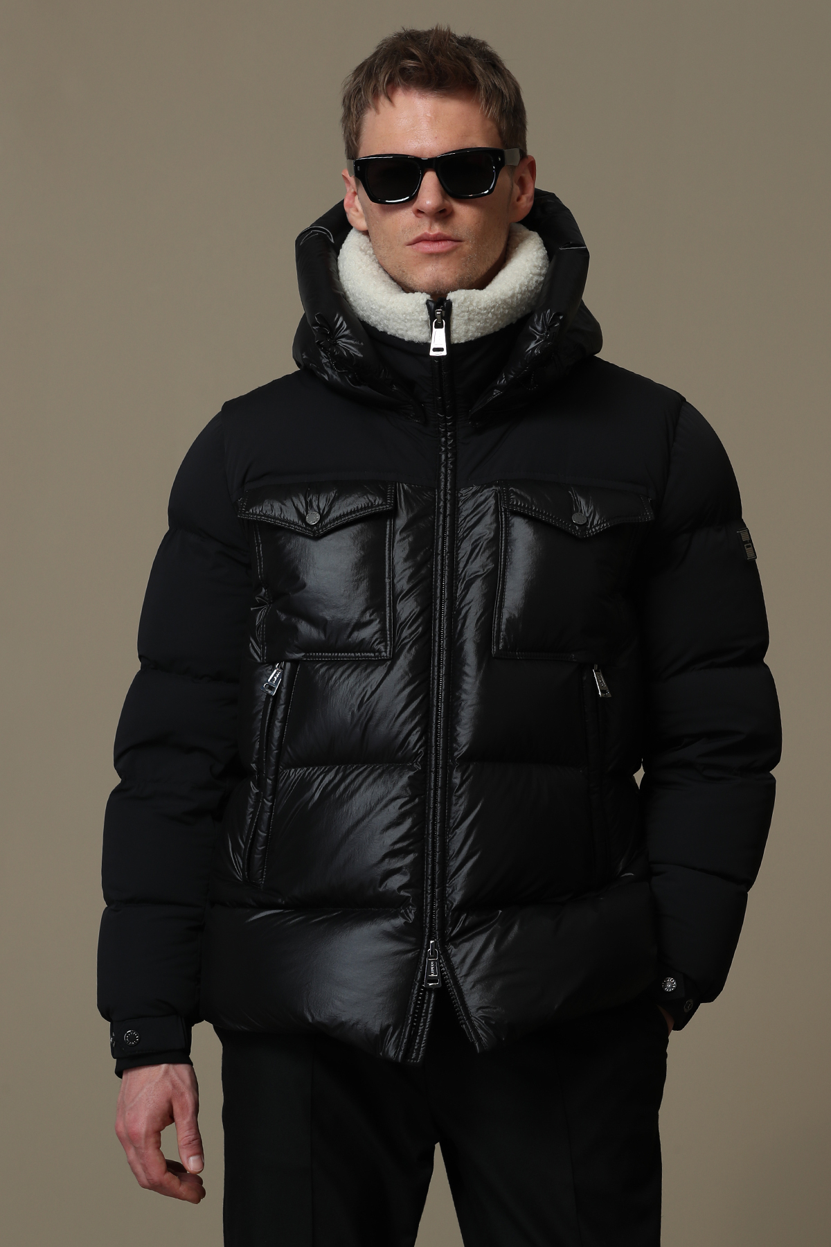 Lufian Ethan Goose Feather Mantel Schwarz für Herren - 50