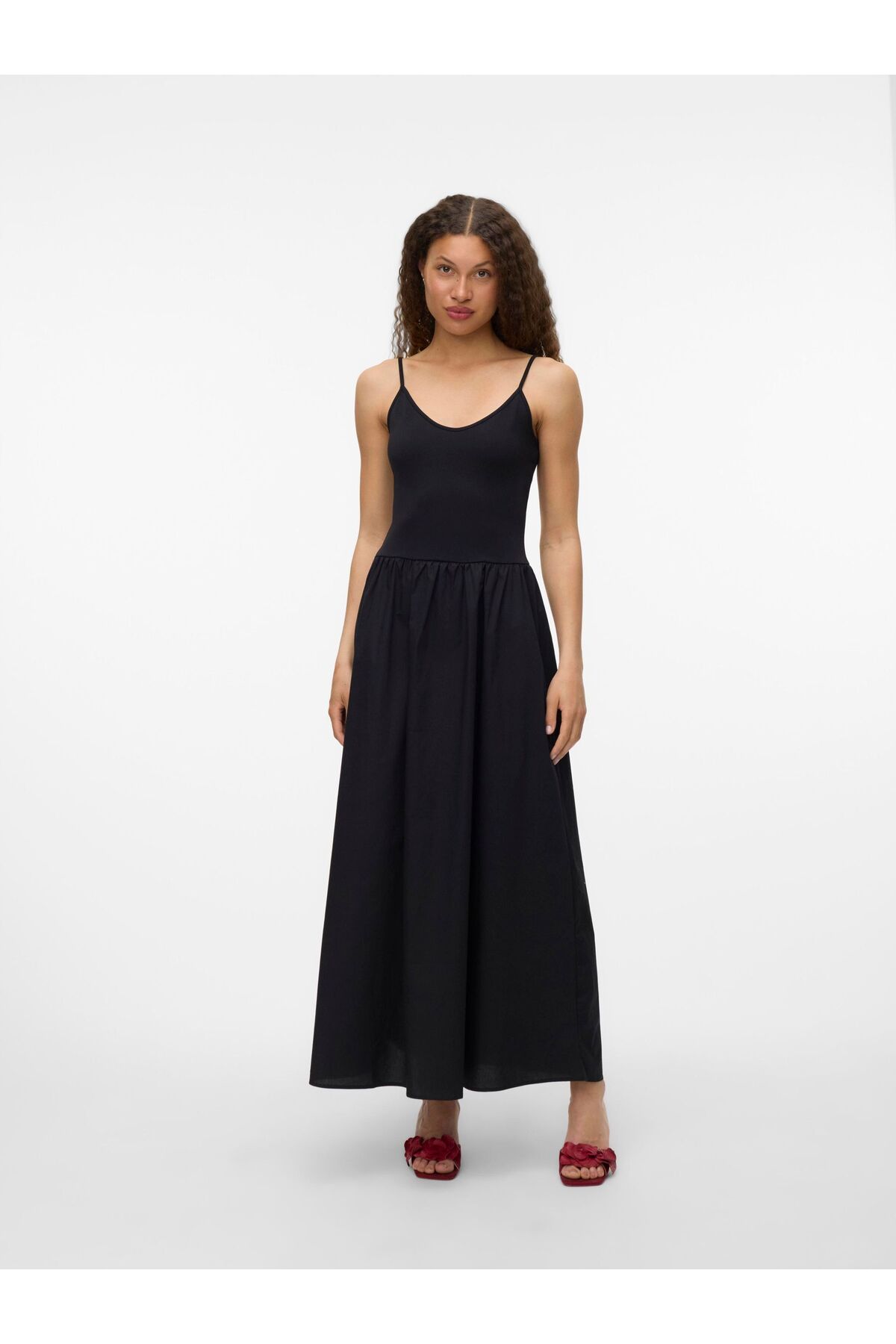 Vero Moda Kleid Awrosemary Langes Kleid für Damen - M