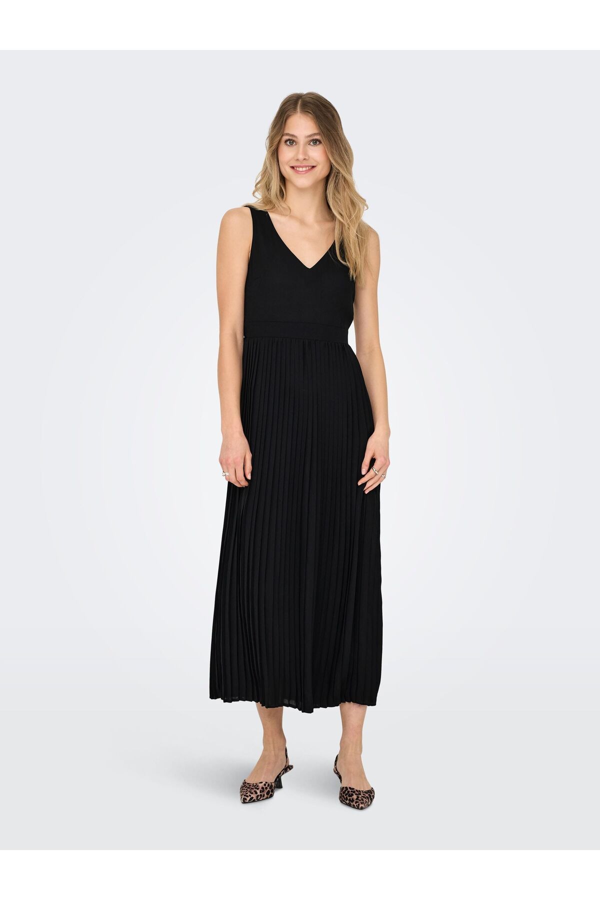 ONLY Plissiertes Kleid Onlalma Langes Kleid für Damen - XS