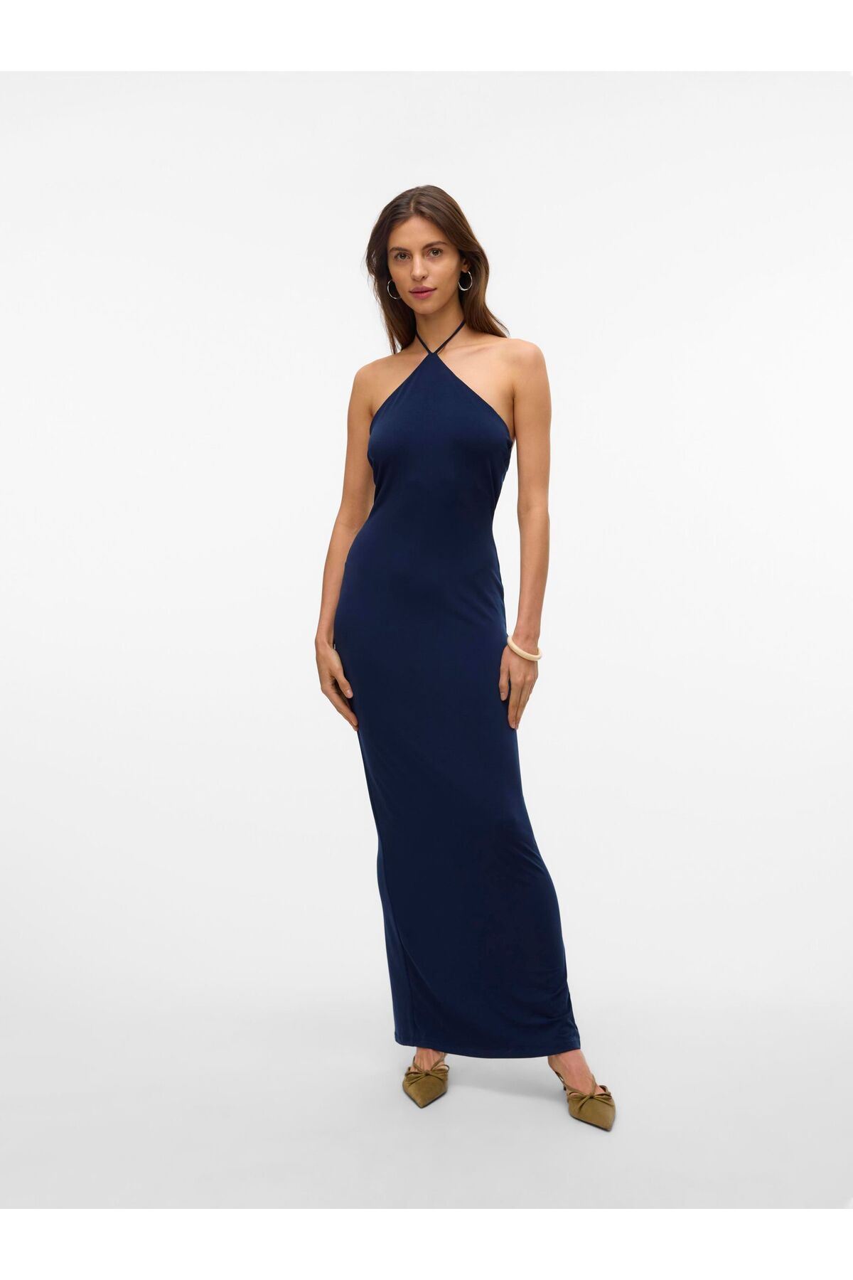 Vero Moda Kleid Awsienna Langes Kleid für Damen - M