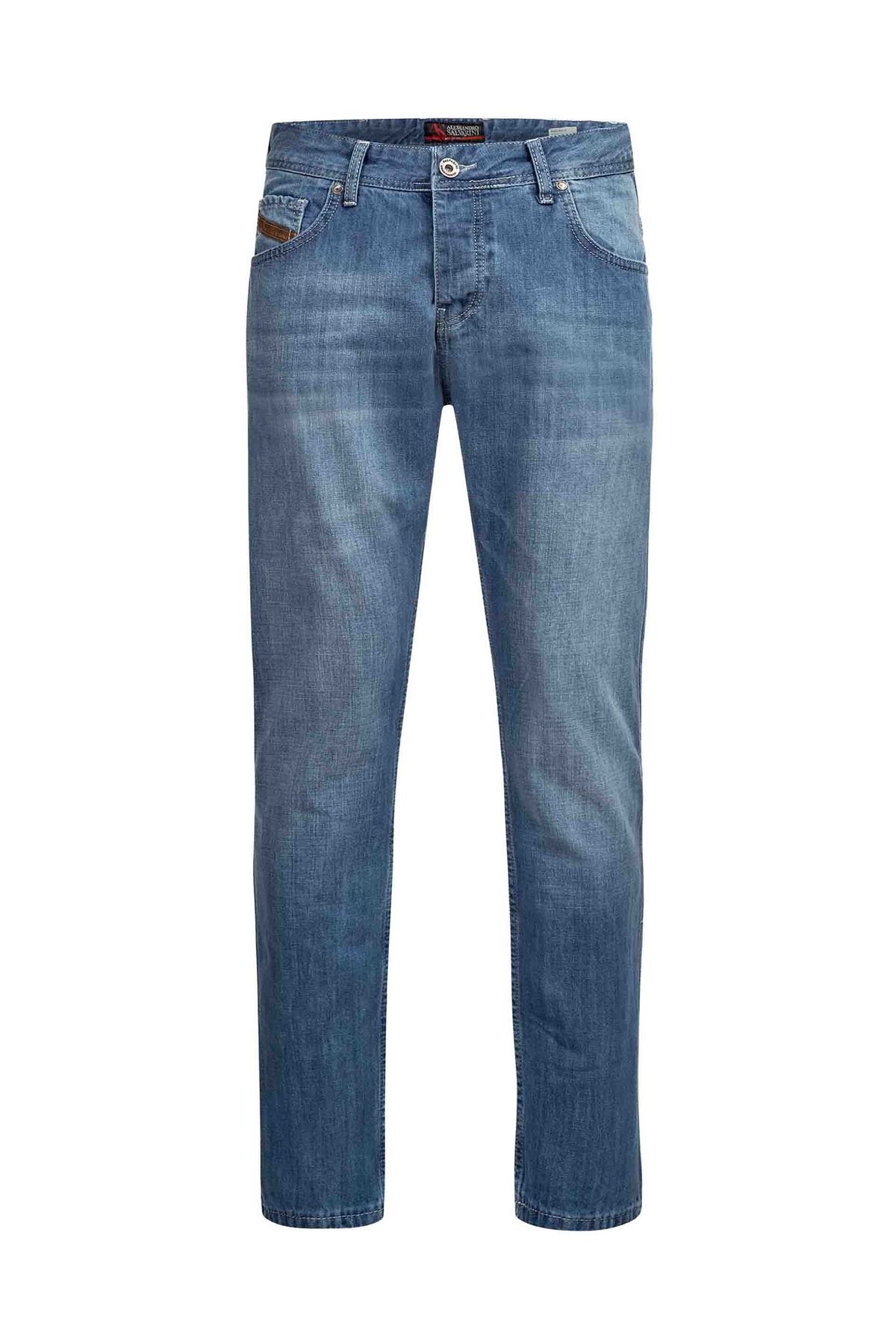 Alessandro Salvarini A. Salvarini Marco Designer Jeans Hose Basic Stretch Jeanshose Comfort Fit für Herren - 36