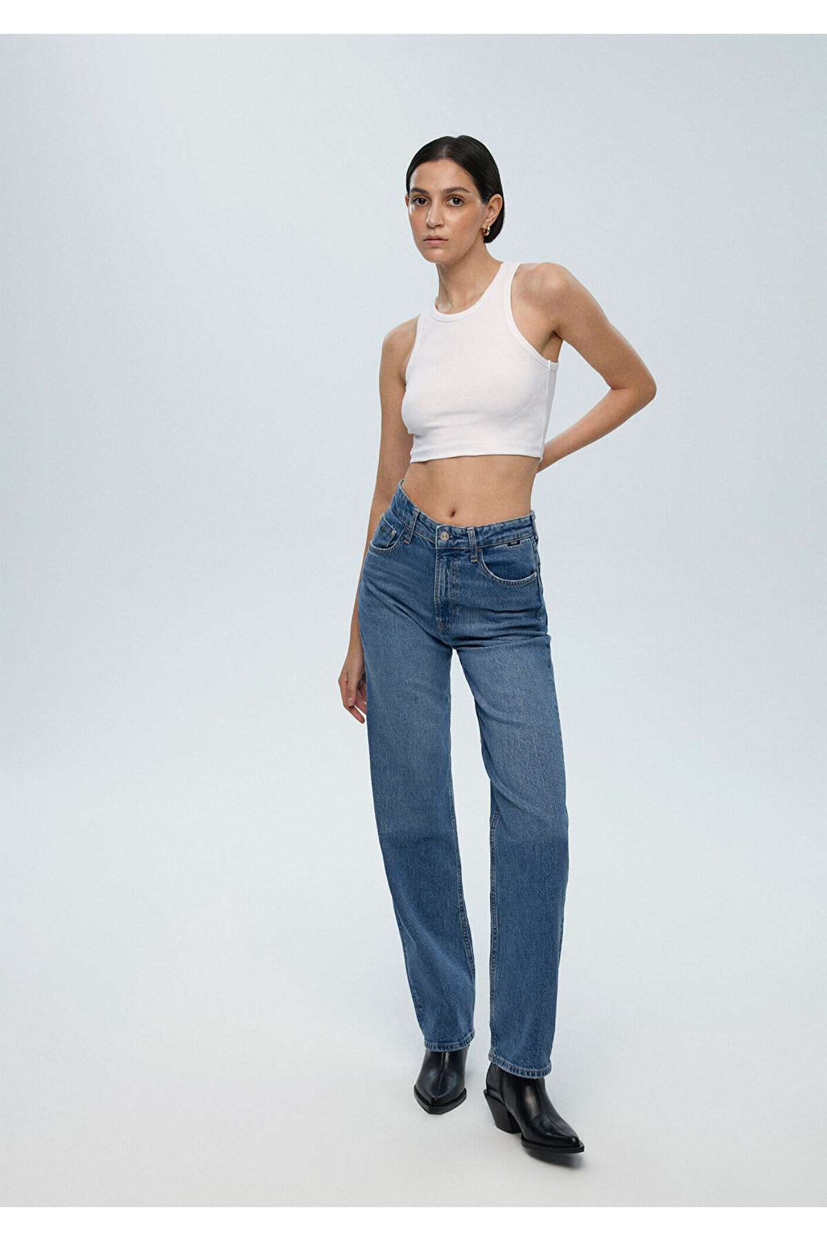 Mavi Sky Classic Denim Indigo Si Jeanshose -87211 für Damen - 23 - 28