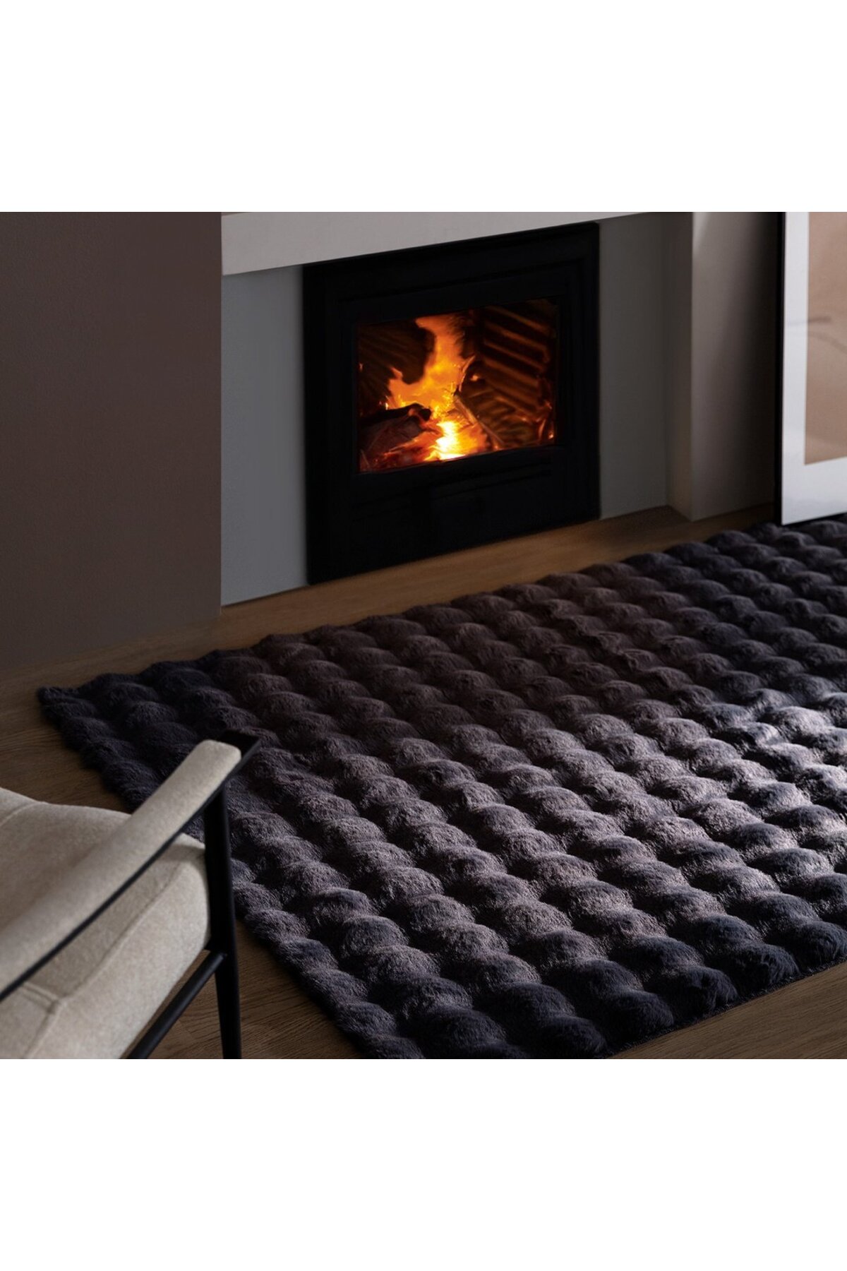 Madame Coco Darcio Pfosten Anthrazit 120x180 Cm - 120 x 180