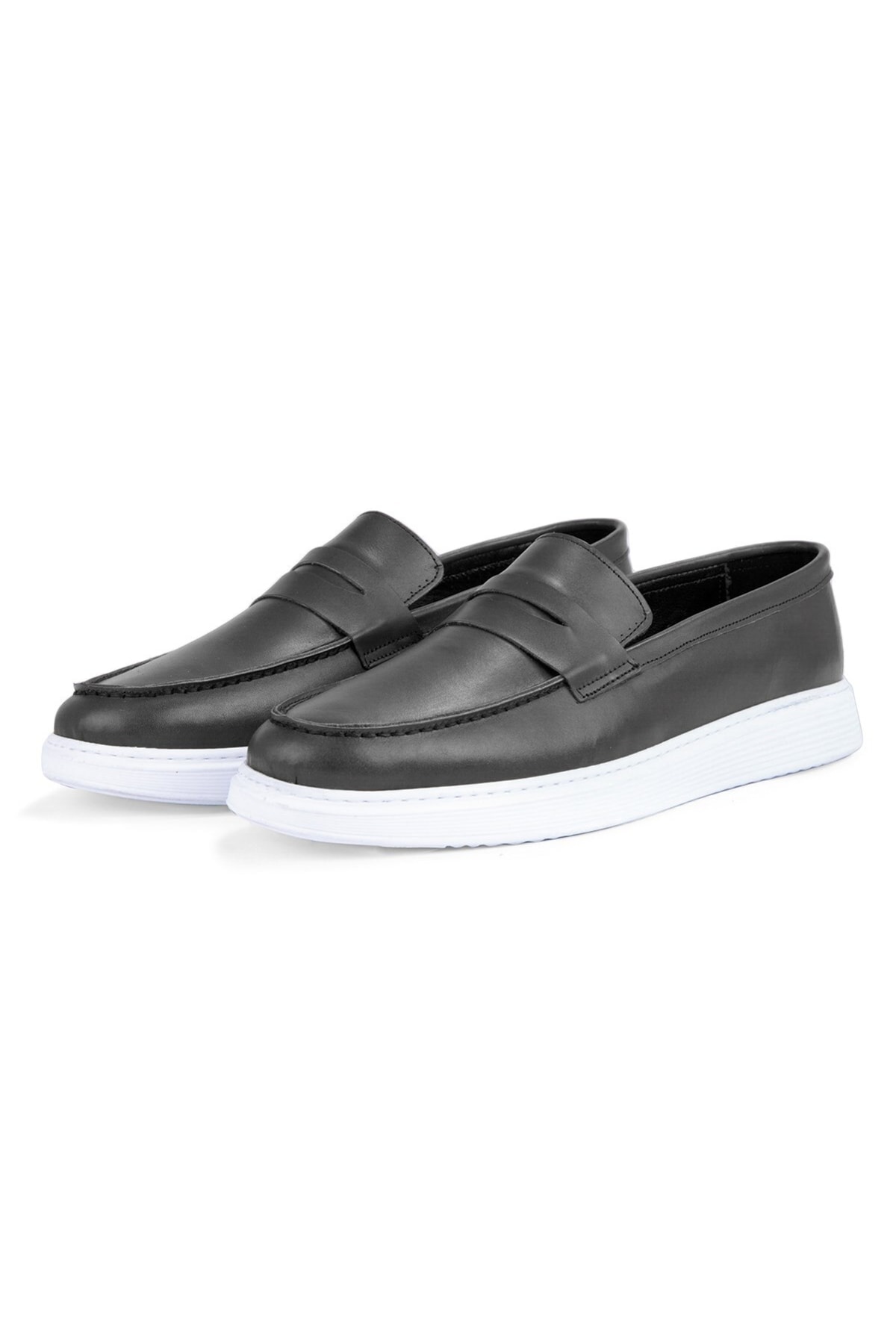 Ducavelli Trim Echtes Leder Freizeitschuhe Loafer Schuhe, Leichte Schuhe, Sommerschuhe Schwarz für Herren - 42