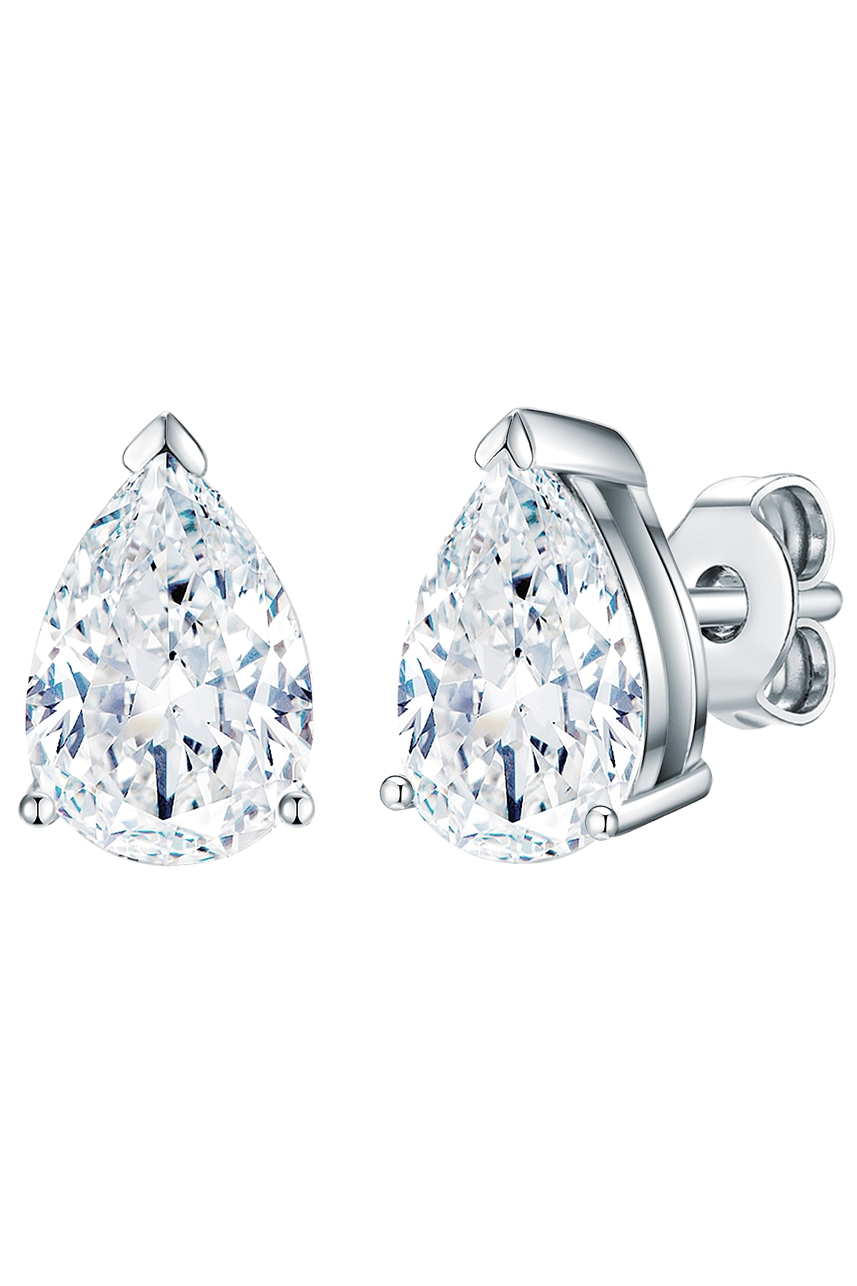 Lulu & Jane Ohrstecker Mit Kristallen Von Swarovski® Ohrstecker Verziert Mit Kristallen Von Swarovski® Weiß für Damen - One Size