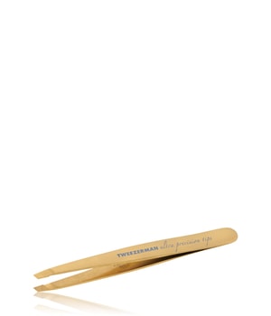 Tweezerman Ultra Precision Slant Tweezer Schräge Pinzette, Gold Pinzette
