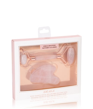 Zoë Ayla Gua Sha Therapy Gua Sha and Roller Set - Rose Quartz Gesichtspflegeset