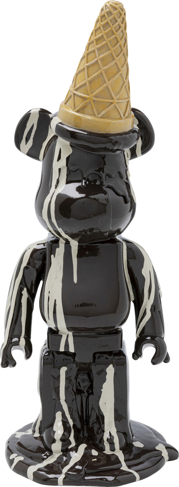 Deko Figur Gelato Bear Schwarz 40cm