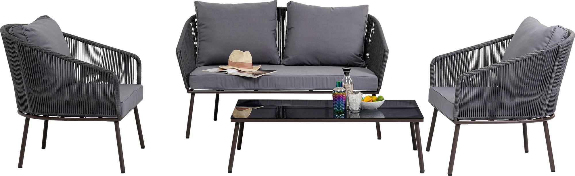Sitzgruppe Elba Grau Quattro(4/tlg.)