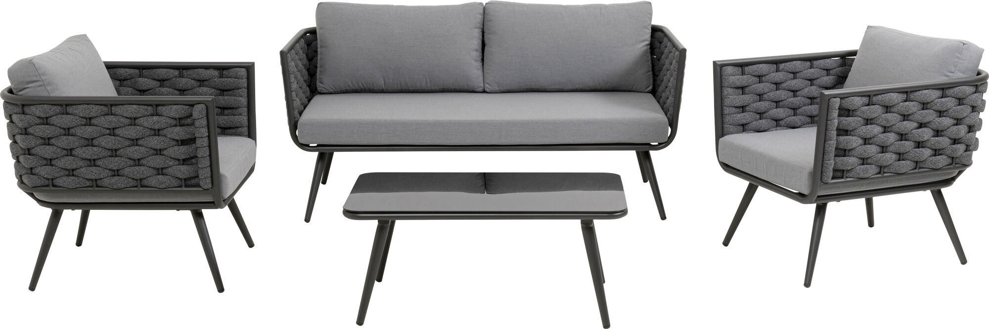 Sitzgruppe Rimini Anthracit (4/tlg.)