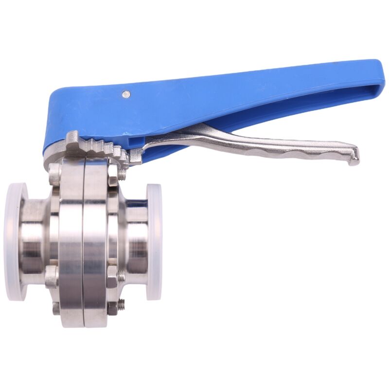 1-1 / 2 38Mm Ss304 Edelstahl Sanitaer 1,5 Tri-Klemme Schmetterlingsventil Druecken Trigger Fuer Selbstgebraute Milchprodukt