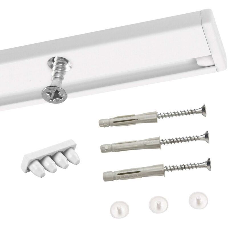 1-lauf Gardinenschiene Innenlauf Minimal Weiß 70cm