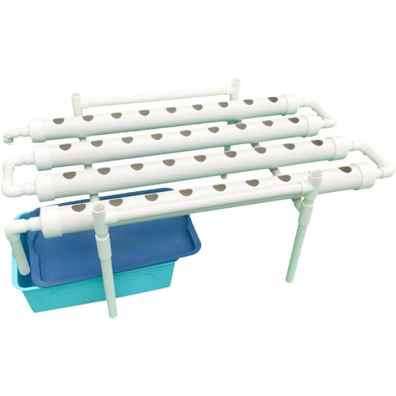 1 Layer Hydroponic Grow Kit mit 36 Pflanzstellen, PVC Erdlose Pflanzenanbau-Systeme mit Wasserpumpe Hydroponische Anzuchtsets für Den Anbau Von