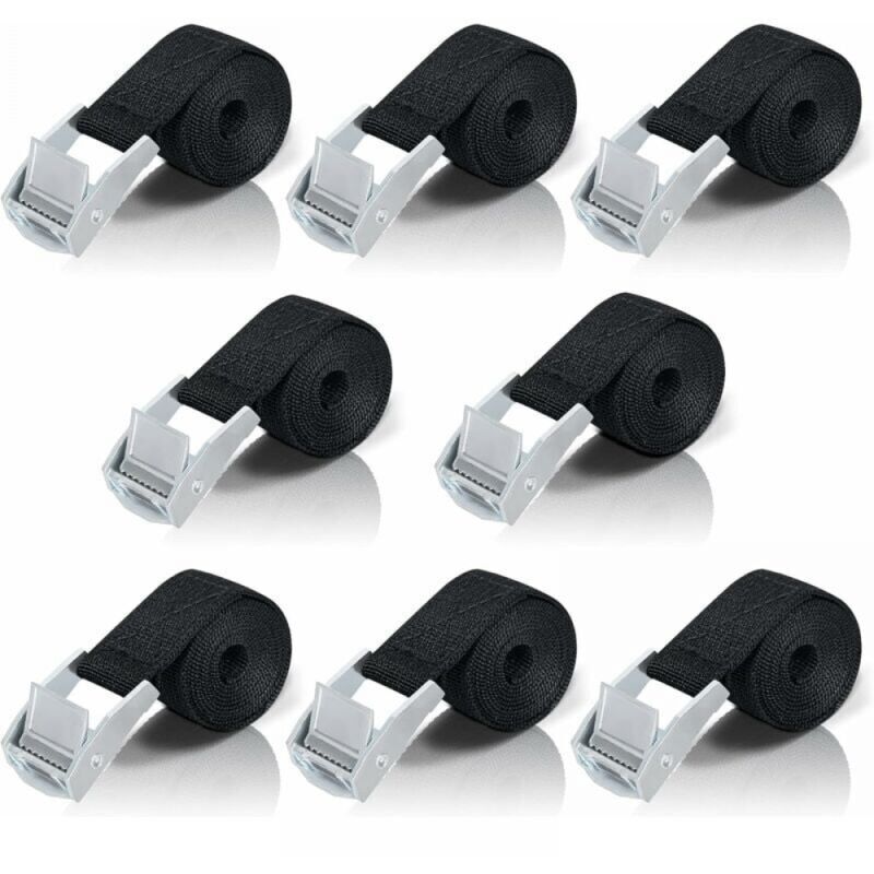 Odipie - 1 m Spanngurt, 8-teiliger Ratschengurt mit Spannschnalle aus Zinklegierung zur Sicherung von Motorrad/Auto/Fahrradträger/Gepäck/beweglicher