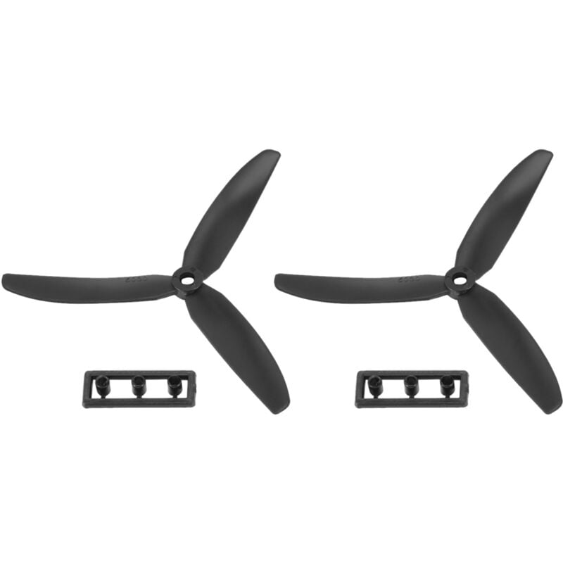 Tlily - 1 Paar 5030 3-Blaetter Direktantrieb Propeller Stuetze cw / ccw fuer rc Flugzeug Fluggeraet (schwarz)