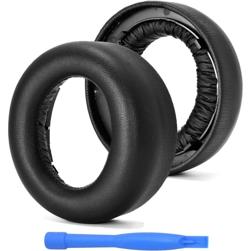 1 Paar Ersatz-Ohrpolster für Sony PS5 3D Pulse Headset – Protein-PU-Memory-Schaumstoff-Kissen mit 80 mm Handy-Reparatur-Hebelwerkzeug