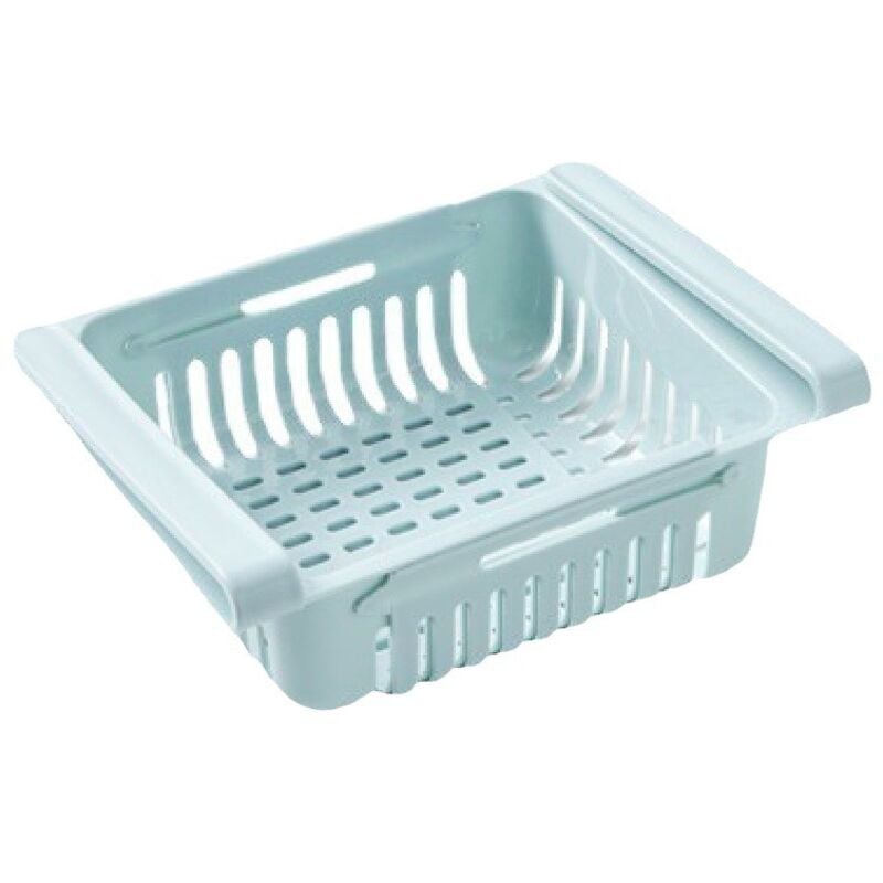 (1 Stück, Blau) Kühlschrank-Schubladen-Organizer, Kühlschrank-Schubladenregal, Behälter, Aufbewahrungsbox, Kühlschrank-Trennschicht, Home Organizer