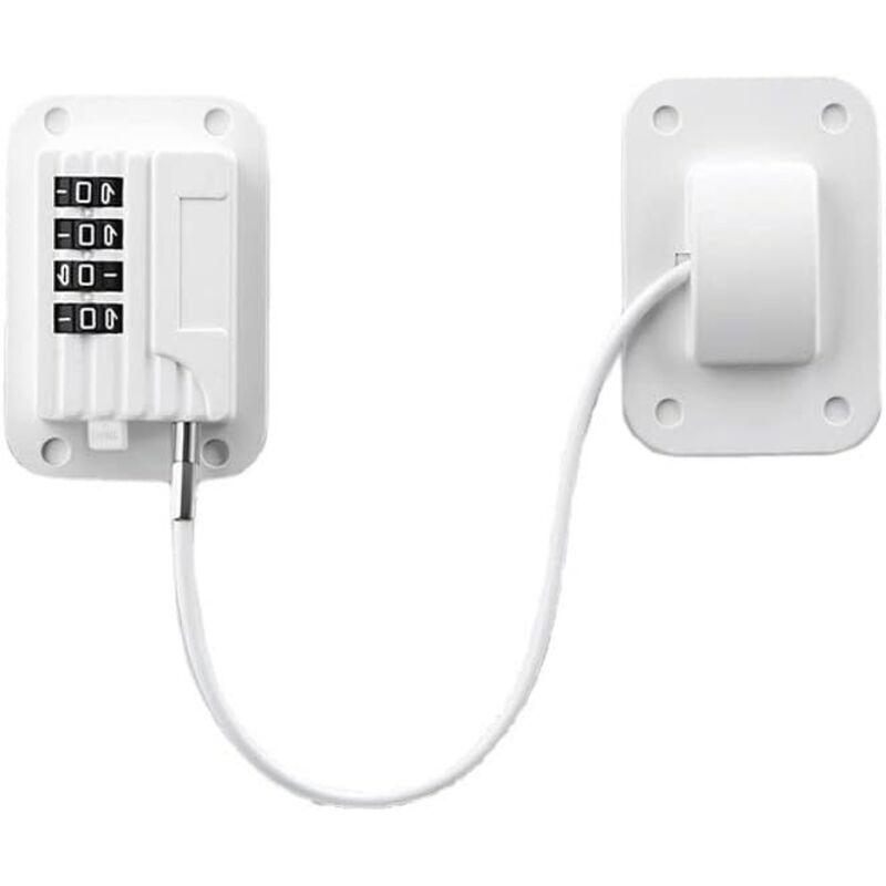 1 Set Kühlschrank-Sicherheitsschlösser mit 4-stelligem Code, Kühlschrank-Kombinationsschlösser, Kindersicherungen für Schränke, Vitrinen und