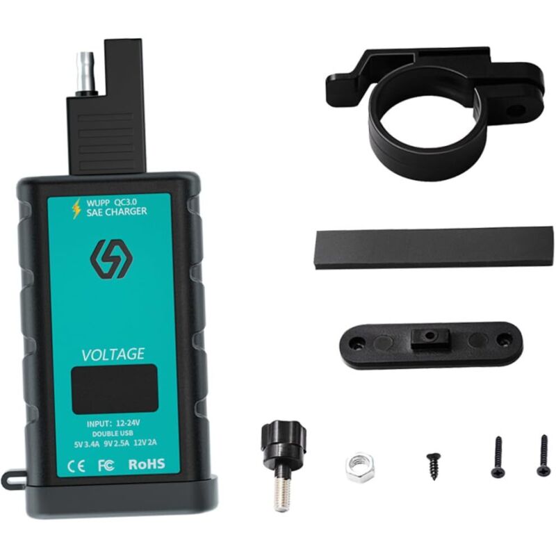 1 Set Praktisches USB-Ladegerät mit Voltmeter und Elektroroller-Ladegerät