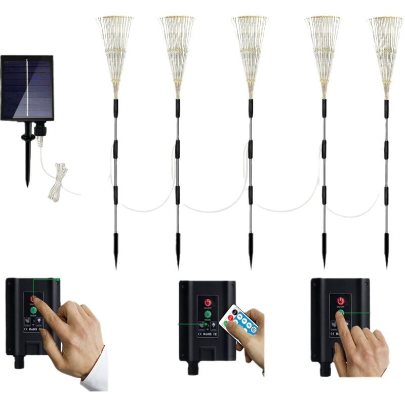 1 Set von 5 Solar Lichter Outdoor Solar Landschaft Beleuchtung Solar Garten Lichter