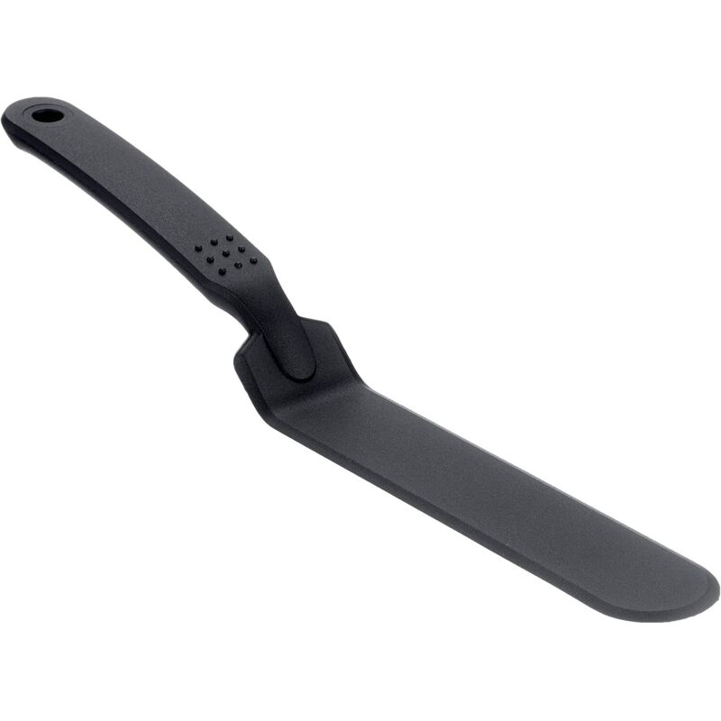 Linghhang - 1 Stück 31,5 cm Silikonspatel, schwarz, sicher für Töpfe, hochtemperaturbeständig