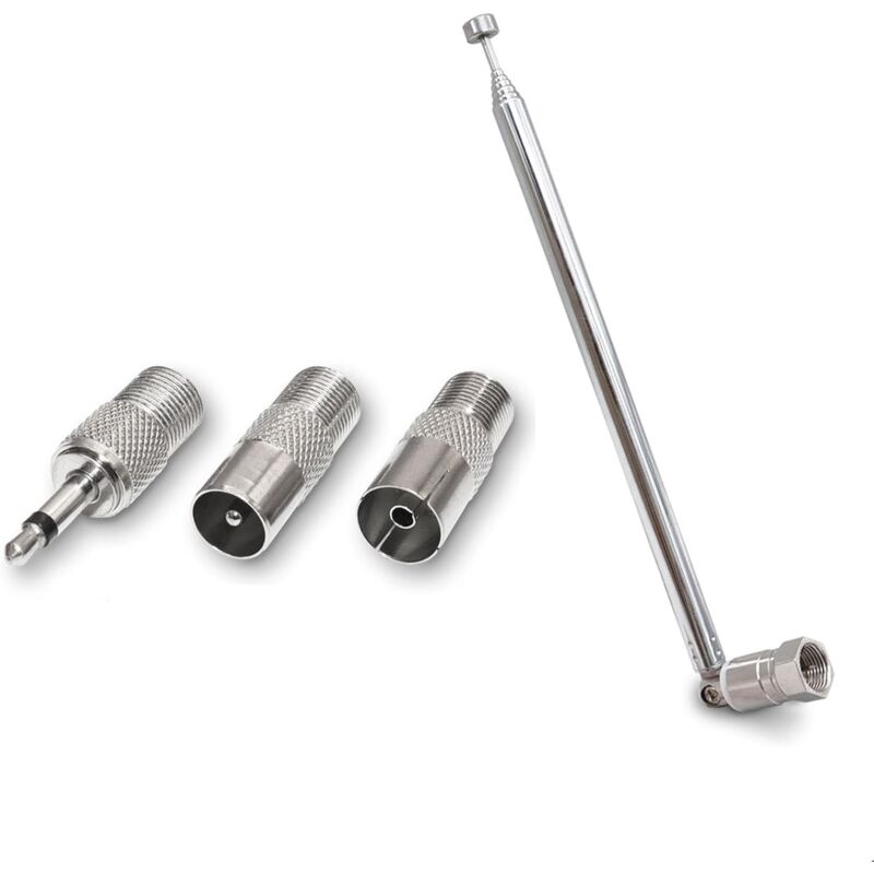 1 Stück 7 Abschnitte Teleskopantenne Antenne, fm ukw Tragbare Radio Antenne Ersatz, Ersatz-Teleskopantenne, für TV-Radio dab FM/AM-Stereoempfang