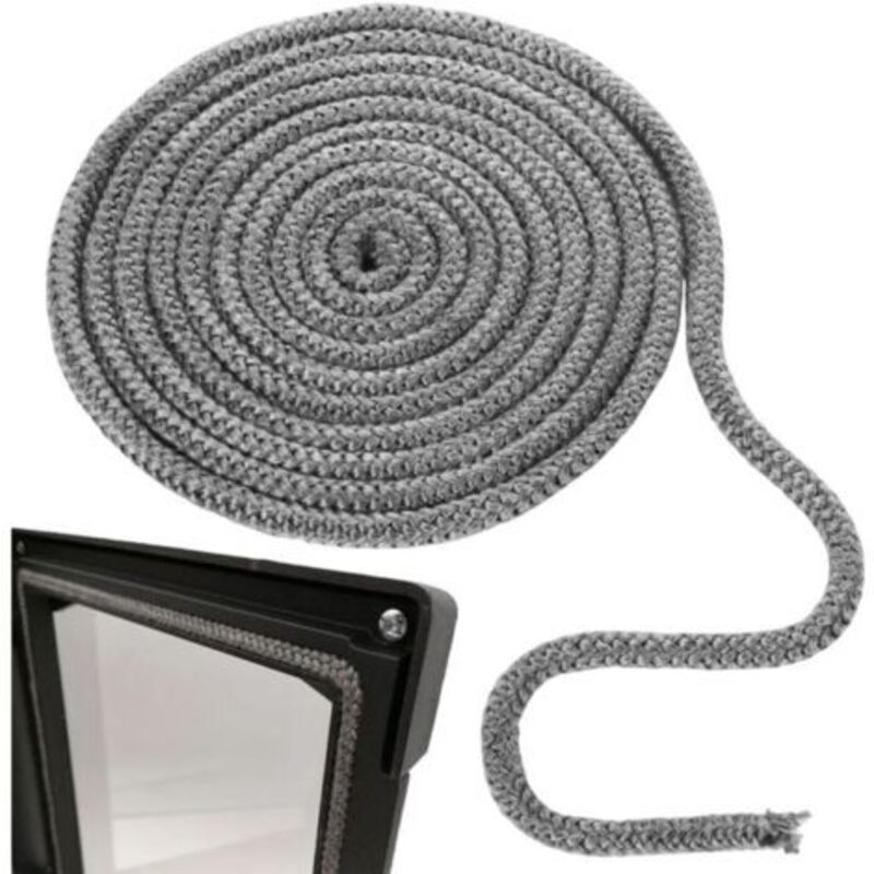 1 Stück Dichtung Einsatz Kamin Dichtung Glasscheibe Einsatz Kamin Dichtung Kaminofendichtung Holzofen Dichtung für Holzofen 14mm x 3m Glasfaser