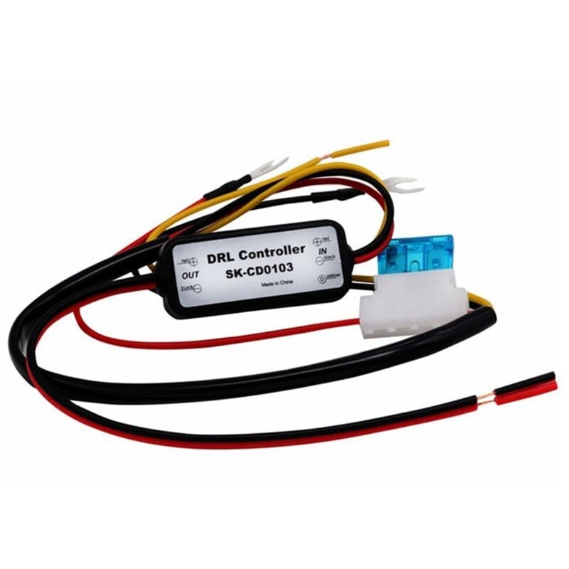 1 Stück DRL-Controller Auto Auto LED Tagfahrlicht Relais Kabelbaum Dimmer An/Aus 12-18 V Nebelscheinwerfer Controller SK-CD0103