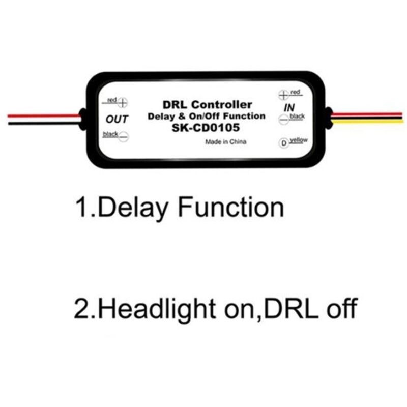 1 Stück DRL-Controller Auto Auto LED Tagfahrlicht Relais Kabelbaum Dimmer An/Aus 12-18 V Nebelscheinwerfer Controller SK-CD0105