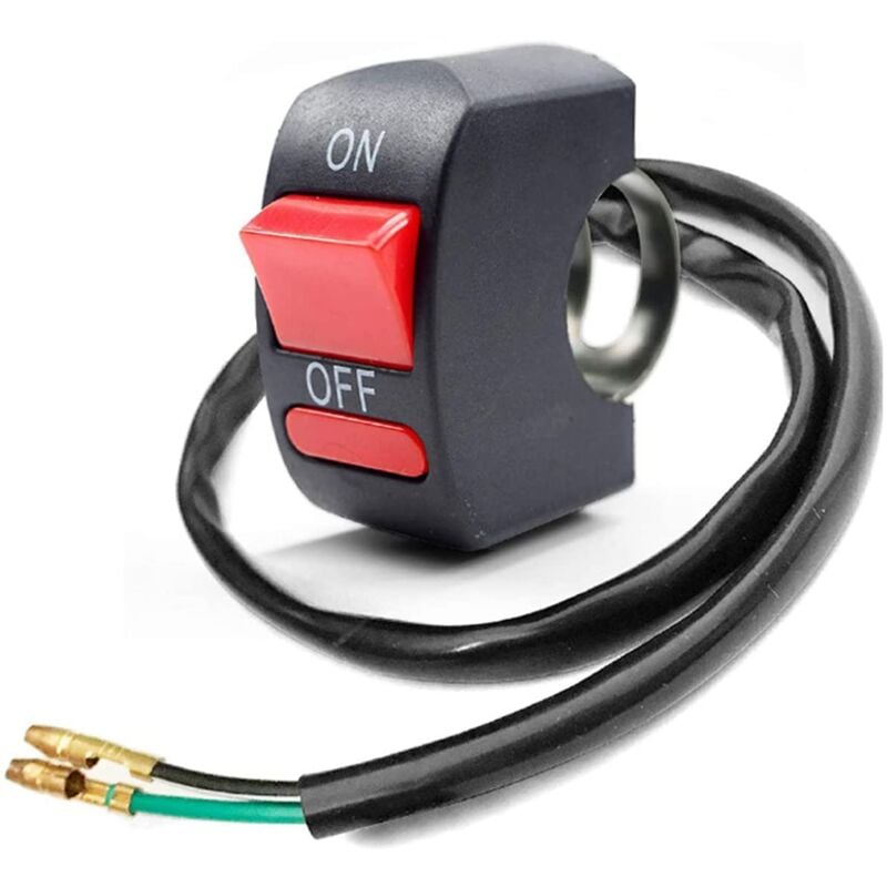 Ersandy - 1 Stück Motorrad-Lenkerschalter Ein-/Aus-Druckknopf Fahrrad-Motorrad-Tuning-Teil für U5 U7 U2 LED-Scheinwerfer Roller Electrombile