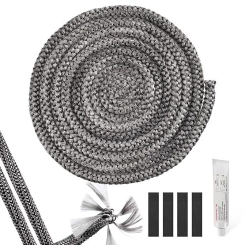 1 Stück Ofendichtschnur Ofen Dichtschnur Ofen Dichtschnur 12mm3m Dichtungsband für Kaminofen Kamin Dichtband Kamindichtung Ofendichtung Feuerfest