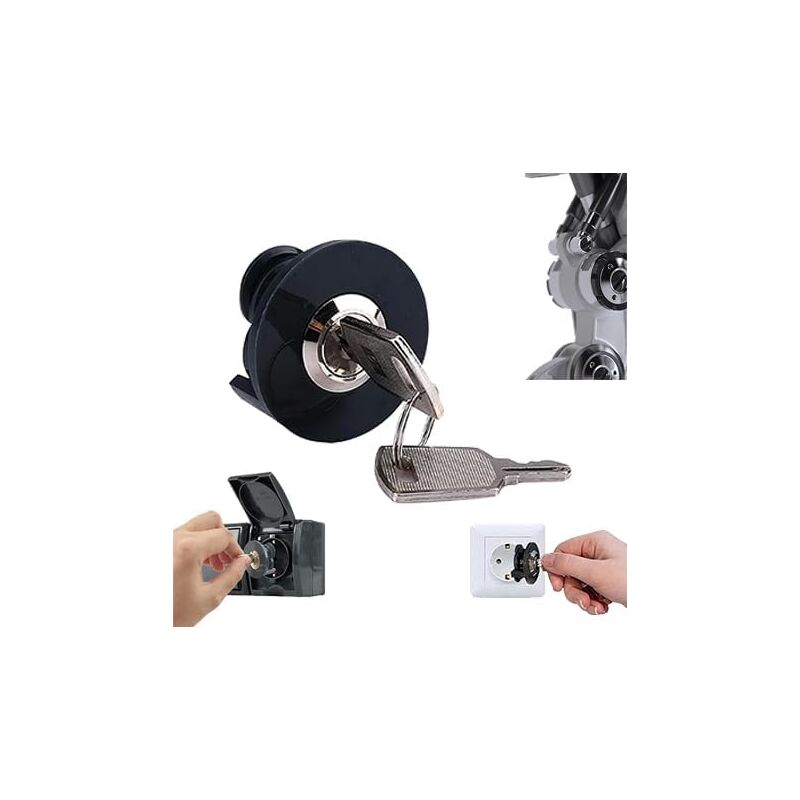 Bluedeer - 1 Stück Steckdosenschloss, Abschließbare Steckdose, Steckdosensicherung, Kindersicherung Steckdose, Steckdosenschutz, Steckdosenschutz