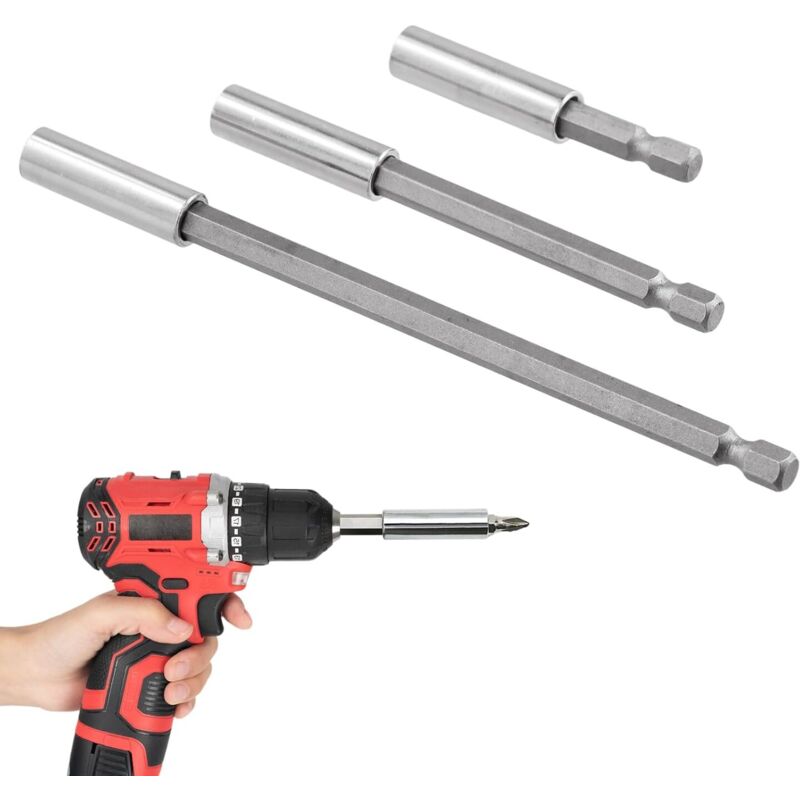 Tigrezy - 1-teiliges Bohrer-Verlängerungsset mit magnetischem Sechskantschaft – für Schrauben und Muttern – ausziehbarer Halter für Akkuschrauber und