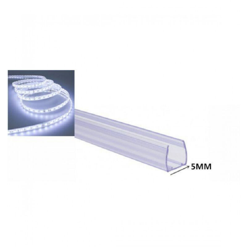Trade Shop Traesio - Trade Shop - plastisches profil von 1 mt ohne zusammenarbeit für strip led strisce von 5 mm PS-5MM -