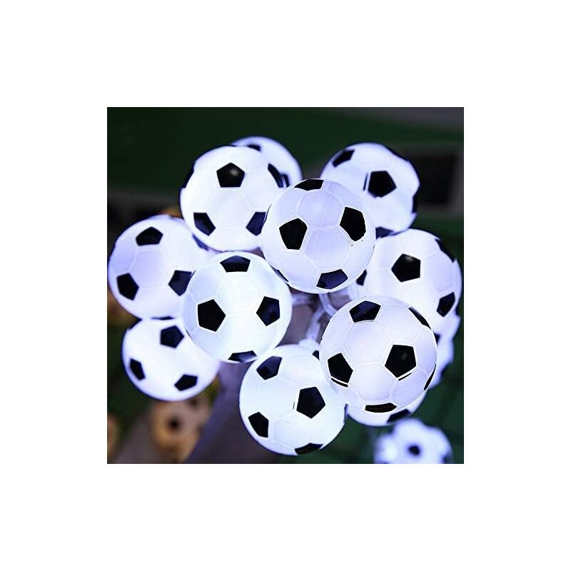 10 LEDs Fußballbälle Lichterkette, LED-Lichterkette, batteriebetrieben, Schlafzimmer, Zuhause, Party, Weihnachten, dekorative Fußball-Lichterkette