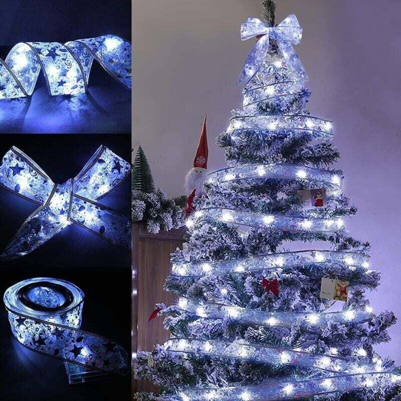 10 m lange LED-Lichterkette mit 100 Lichtern für den Weihnachtsbaum, helle Lichterkette, LED-Weihnachtsbaum-Lichterkette, Weihnachtsbeleuchtung,