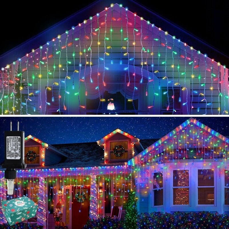 10 m lange Weihnachtsbeleuchtung mit 300 LEDs für den Außenbereich, 8 Modi, wasserdichte Lichterkette für Schlafzimmer, Pavillon, Garten, Hochzeit,
