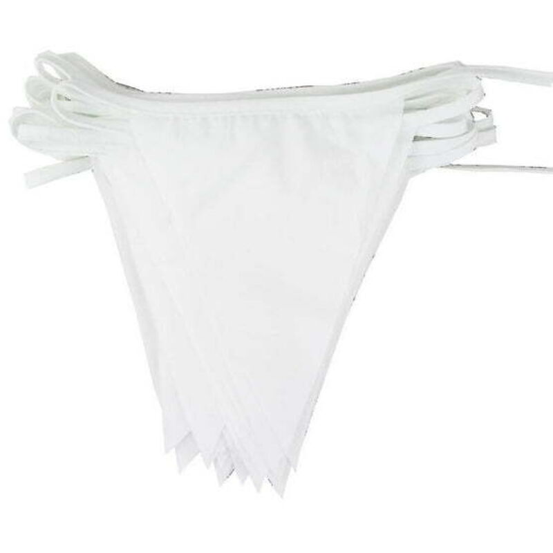 10 m weißes Stoff-Spitzenbanner, Party-Dekorationen für Hochzeit, Jahrestag, Geburtstag – RAPANDA