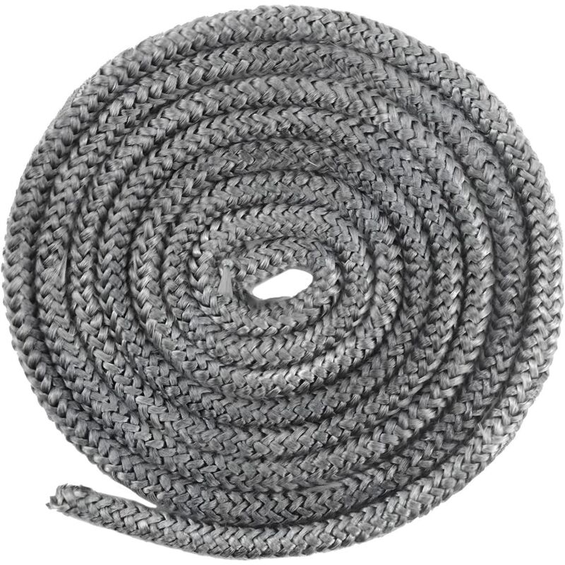 10 mm x 2,5 m geflochtene Kamineinsatzdichtung für Kamineinsätze und Öfen – Türdichtung aus Fiberglas für Öfen, Kamine, Ofenrohre und Backofentüren –