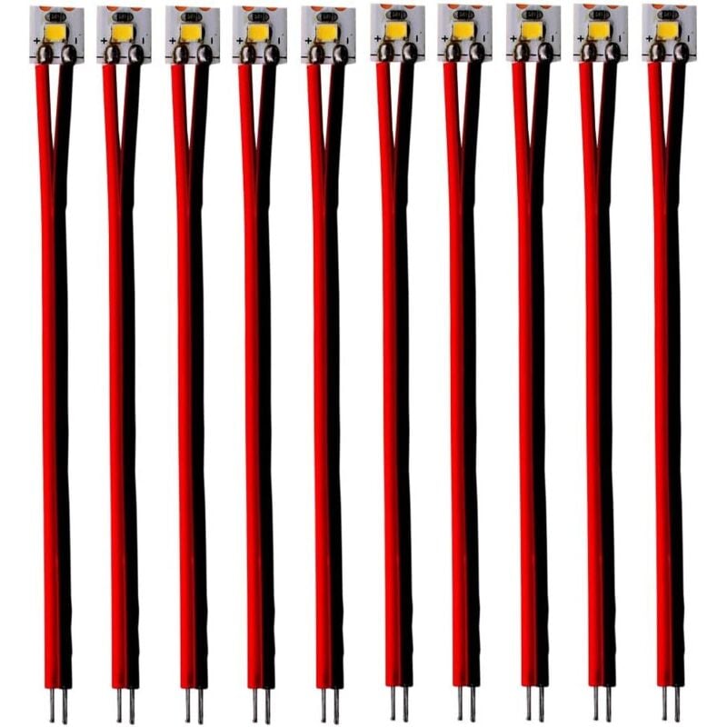 10 pcs 12-18V LED Hausbeleuchtung 8mm Weiss mit Kabel 10cm,Modellbau Led Beleuchtung,Modellbau Beleuchtung Modelleisenbahn Beleuchtung