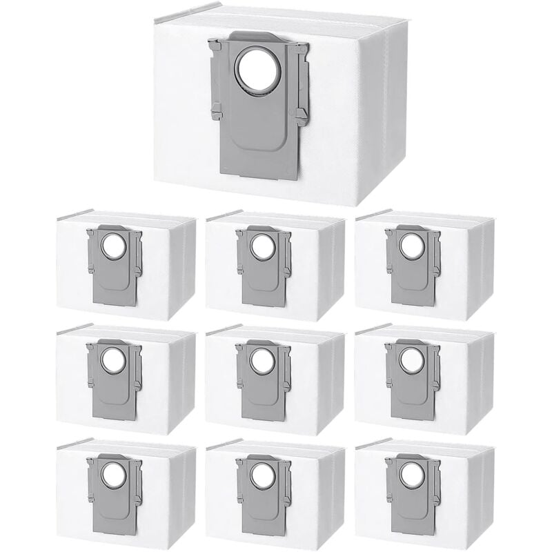 10 Staubbeutel-Zubehör für Xiaomi Roborock S8+/S8 Pro Ultra S7 MaxV Ultra/S7 Pro Ultra/Q7+/Q7 Max+/Q5+/T8, Ersatz-Staubsaugerbeutel für die Roborock