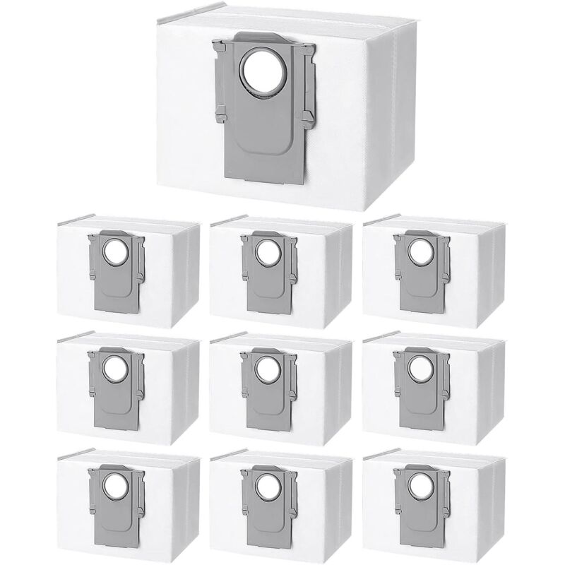 10 Staubbeutel-Zubehör für Xiaomi Roborock S8+/S8 Pro Ultra S7 MaxV Ultra/S7 Pro Ultra/Q7+/Q7 Max+/Q5+/T8, Ersatz-Staubsaugerbeutel für die Roborock