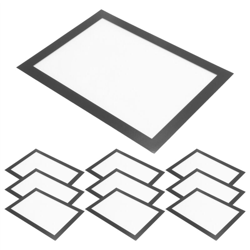 10 StüCk A5 Magnetische Diamant-Kunstrahmen, Selbstklebender Magnetischer Bilderrahmen, Diamant-GemäLderahmen, PräSentationsrahmen, Schwarz