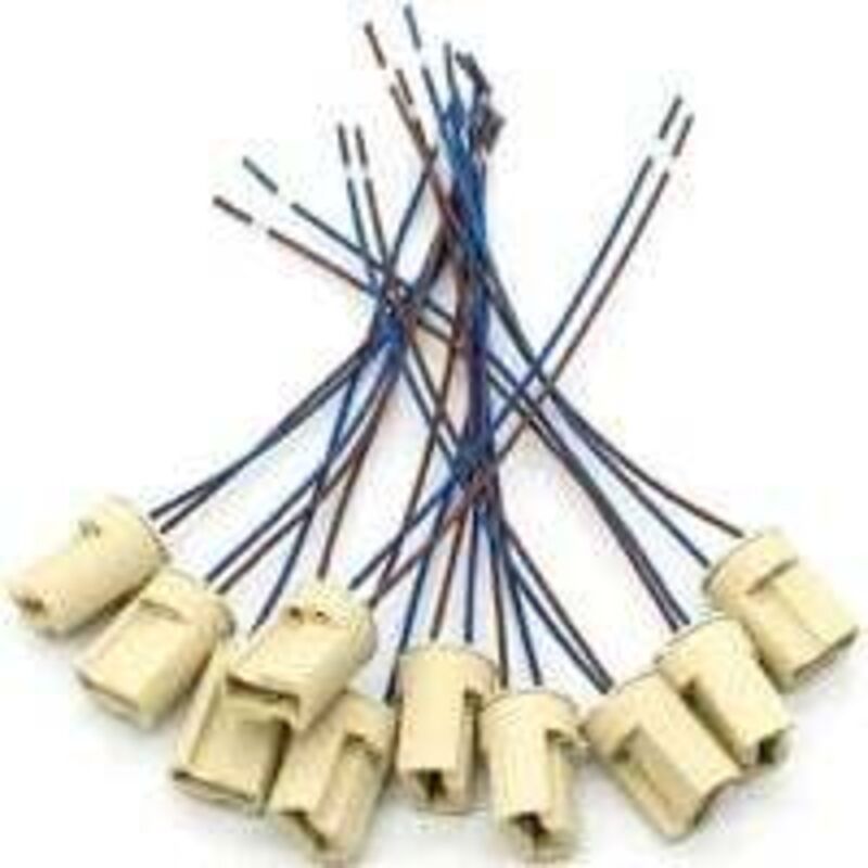 Ersandy - 10 Stück G9-Keramik-Lampenfassung, Halogenlampen, Keramik-Anschlusssockel, G9-Lampenfassung, 250-V-Fassung, G9-Keramik-Lampenfassung
