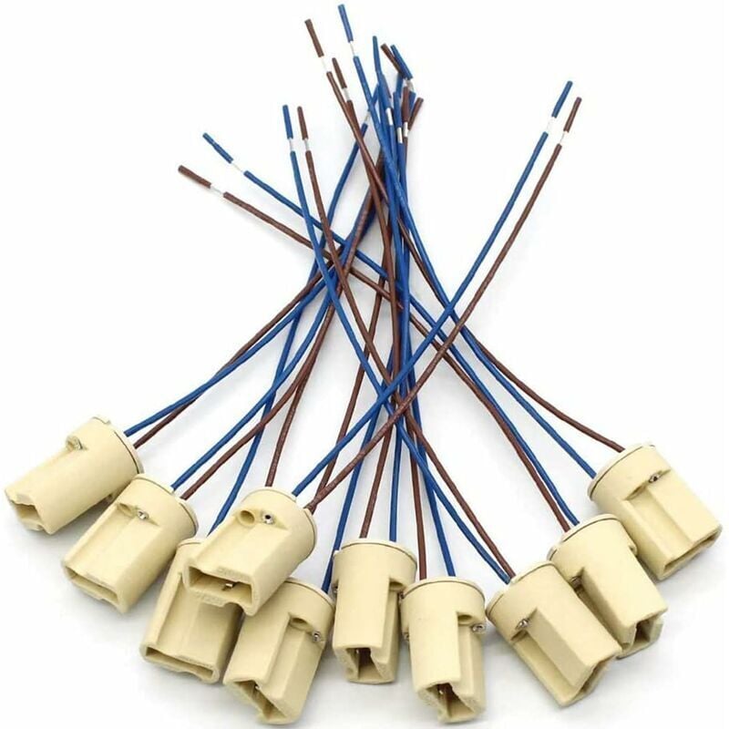 Linghhang - G9 Keramik-Lampenfassung, Keramik-Anschlussfassung für Halogenlampe, G9-Lampenfassung 250 v, G9 Keramik-Lampenfassung, 10 Stück